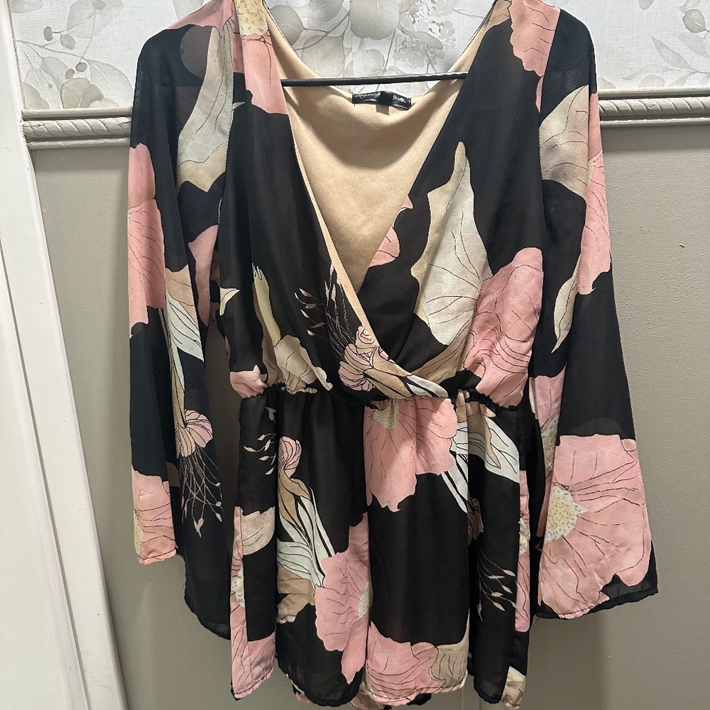 Floral, Bell Sleeve Romper